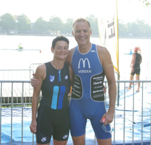 Kathrin Kaindl und Christian Sidlitzki (AUT) Platz 3 im Volkstriathlon aus Verden teilen die Leidenschaft Triathon seit über 20 Jahren