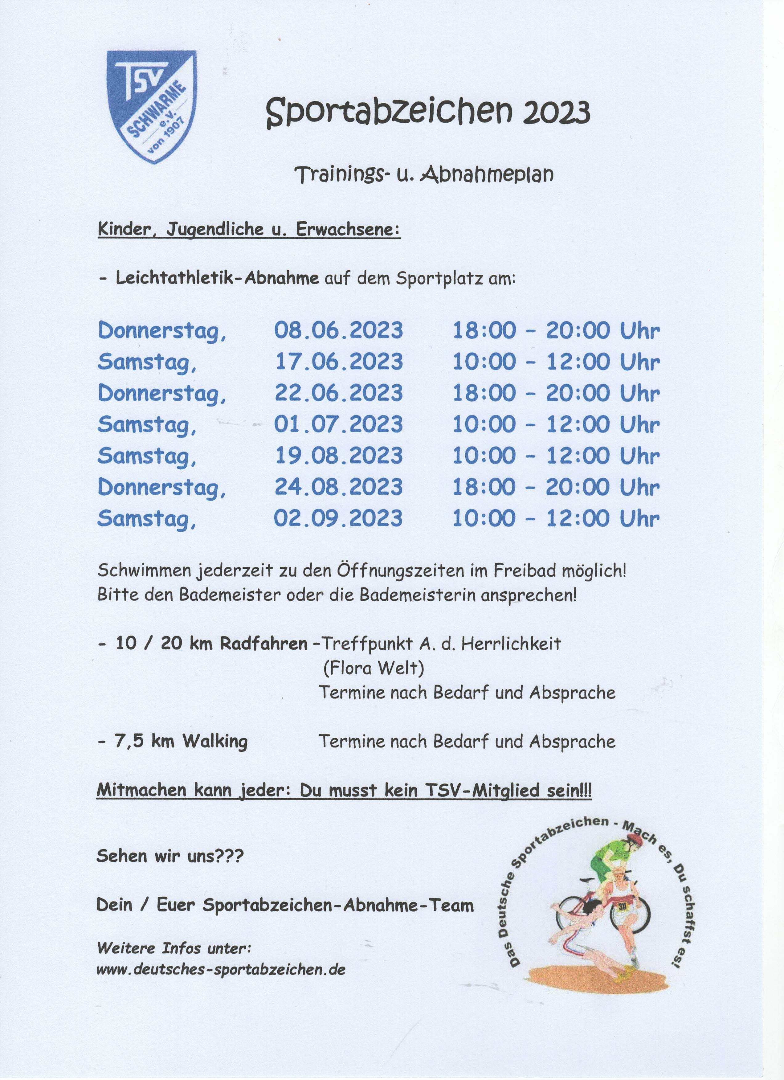 2023 03 27 Sportabzeichen ab 08 06 2023